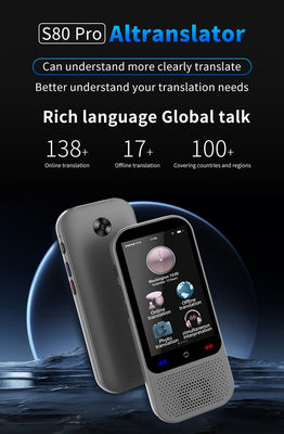 2025 S80PRO Traductor de idiomas Dispositivo 138 Idiomas Voz Translação Online Portátil Offline