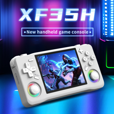 XF35H 3.5 polegadas WIFI Retro Console de jogos portátil 3D Kids Mini Arcade Classic Game Players com EMMC RAM e CPU Rk3326